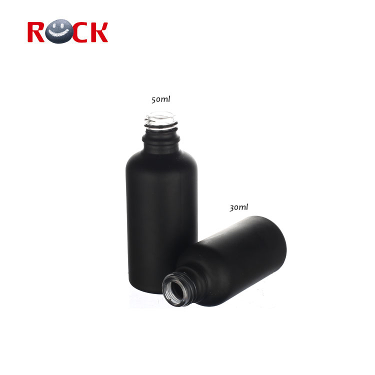 Matte black glass dropper 30 ml essential oil glass bottle