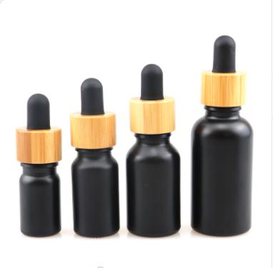 Matte black glass dropper pipette bottles, Glass vials