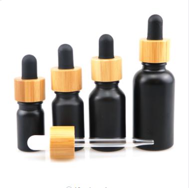 Matte black glass dropper pipette bottles, Glass vials