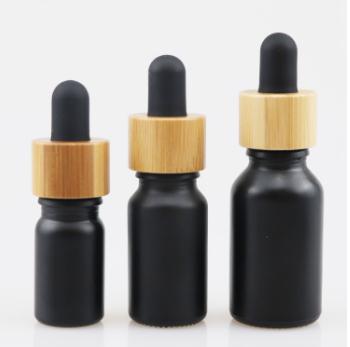 Matte black glass dropper pipette bottles, Glass vials