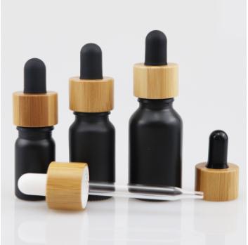 Matte black glass dropper pipette bottles, Glass vials