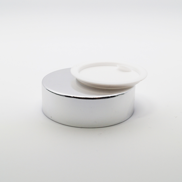 Matte blue Cosmetic Packaging 50ml 50g 2oz Round Shape Opal White Glass Lotion Cream Jar with customized blue Lid