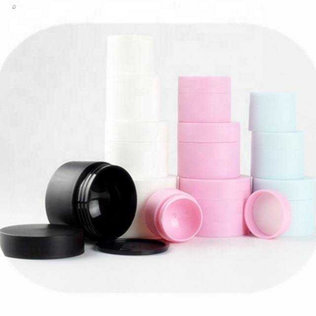 Matte blue pink white black 5g 10g 15g 20g 30g 50g empty cream jar plastic cosmetic container cream bottle