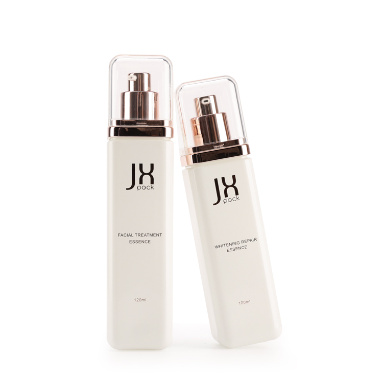 Matte clear 50g face cream jar 40ml 100ml 120ml glass lotion serum pump bottle emulsion cosmetic cream set