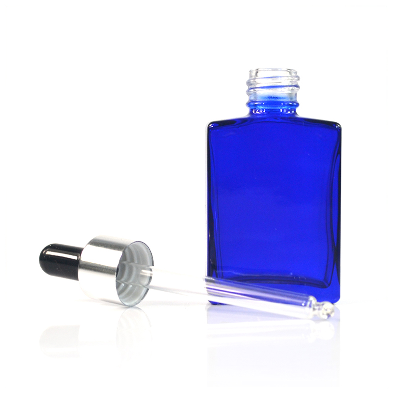 Matte frosted black amber red blue green pink15ml 30ml 50ml 100ml rectangle glass bottle with dropper