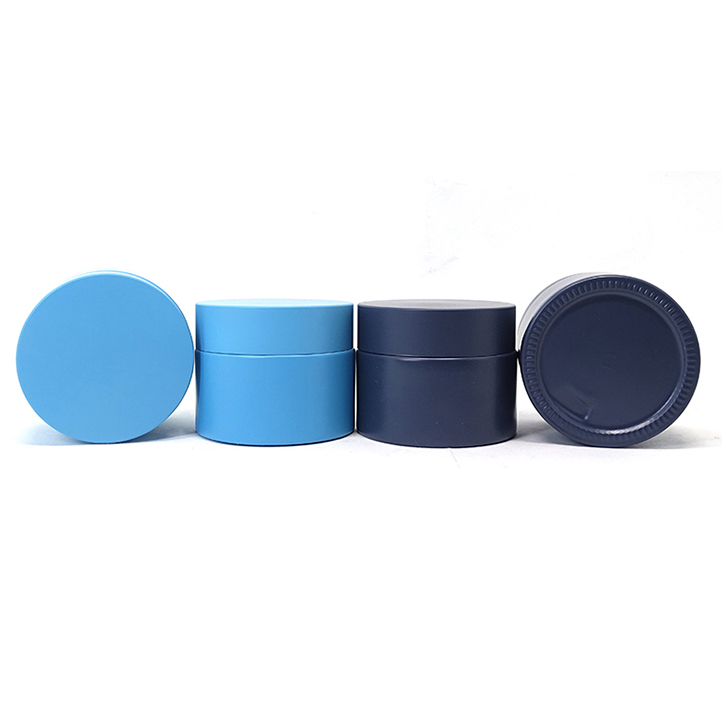 Matte handing frosted custom color cosmetic glass jar 30ml 50ml 100ml glass cream jars for skincare packaging