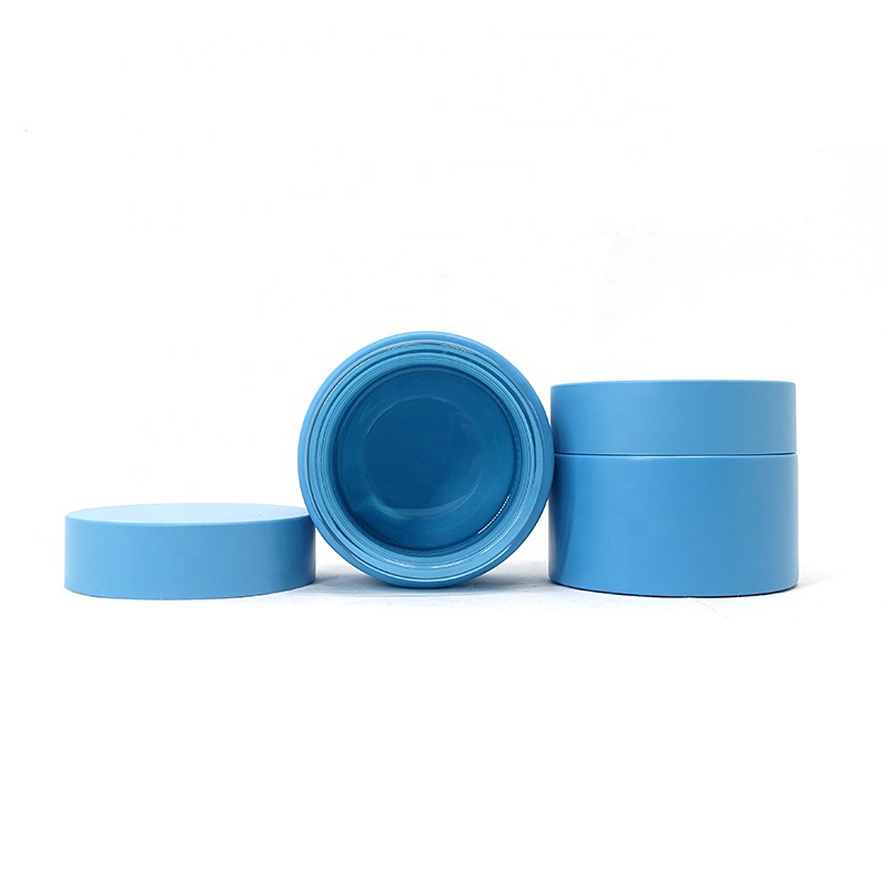 Matte handing frosted custom color cosmetic glass jar 30ml 50ml 100ml glass cream jars for skincare packaging