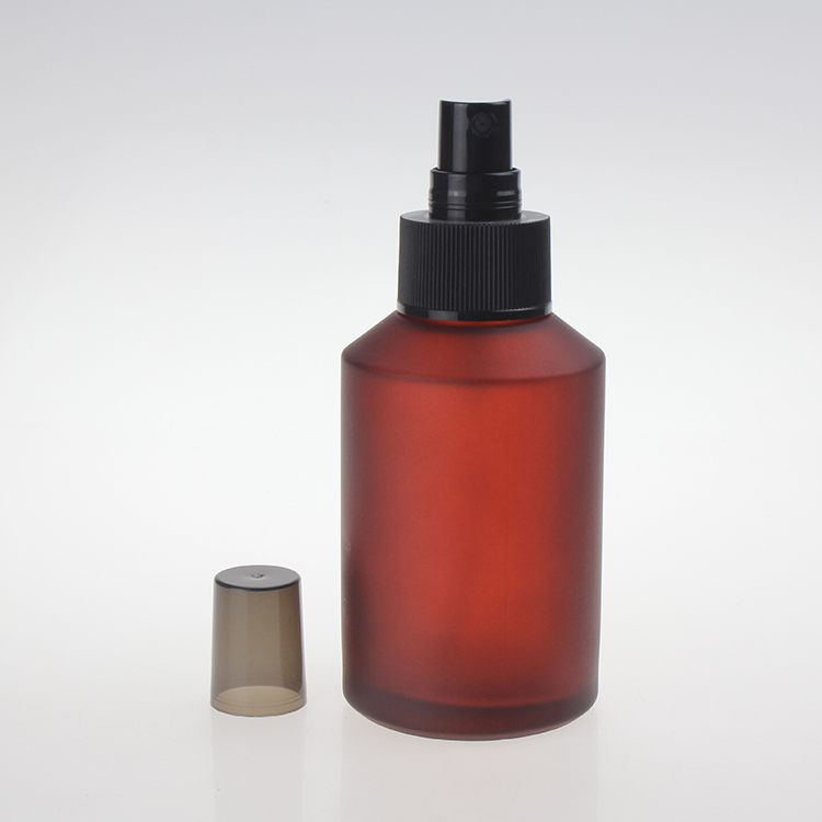 Matte red rose glass cosmetic 30ml 60ml 125ml 200ml lotion pump spray or toner bottle, 15ml 30ml 50ml 100ml cream jar in stock