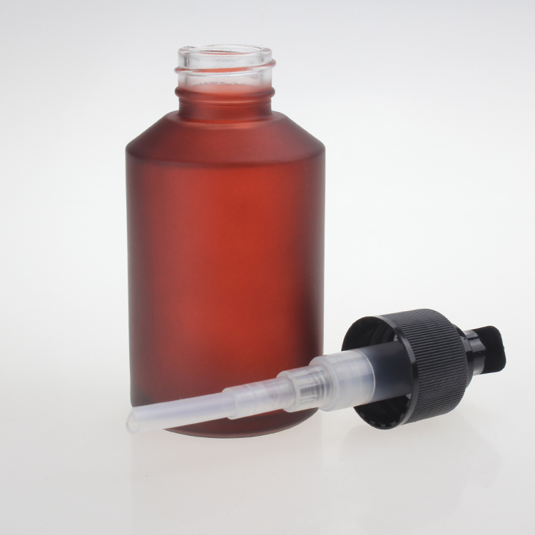 Matte red rose glass cosmetic 30ml 60ml 125ml 200ml lotion pump spray or toner bottle, 15ml 30ml 50ml 100ml cream jar in stock