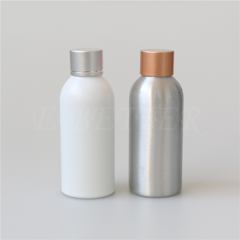 Matte white 50ml 100ml 250ml aluminum bottle with mist spray pump