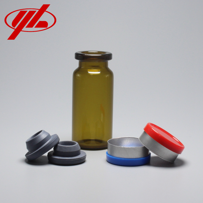 Medical 10 ml Glass Vials for Injection with Rubber Stopper and Aluminum Cap