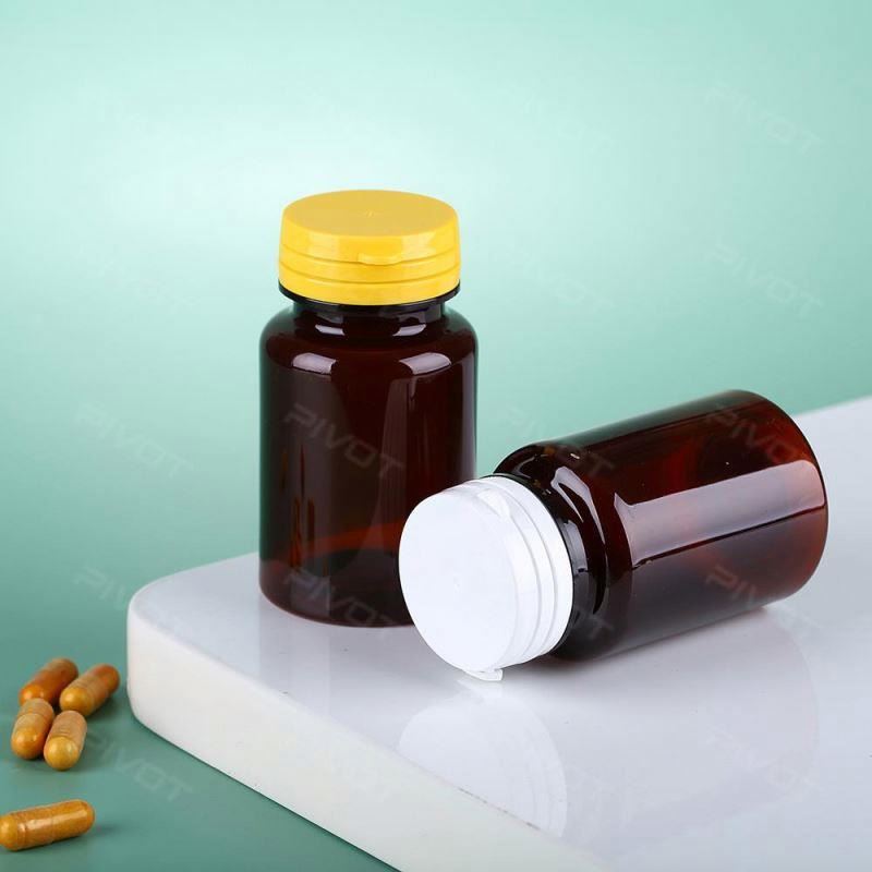 Medical Bottle Medcine Medicine Plastic Pill Pet For Bottles Pills Pharma Small Syrup Brown 120Ml Potion Herbal Vitamin Medecine