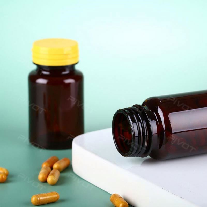 Medical Bottle Medcine Medicine Plastic Pill Pet For Bottles Pills Pharma Small Syrup Brown 120Ml Potion Herbal Vitamin Medecine