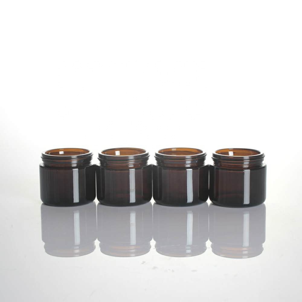 Medical Cosmetics Jar Amber Candle Body Care Glass 3-5 Days for Stocked Bottle Cooking Oil Screw Cap Bulk on Pallet No Logo 2oz