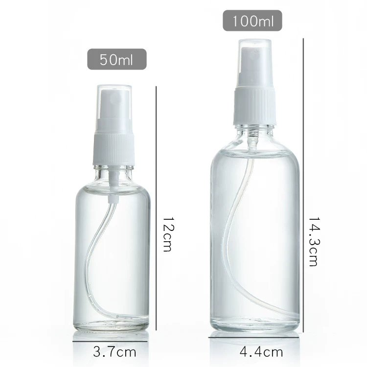 Medical Sprayer Pump Long Nozzle Spray Glass Bottle With Atomizer Spray Cap
