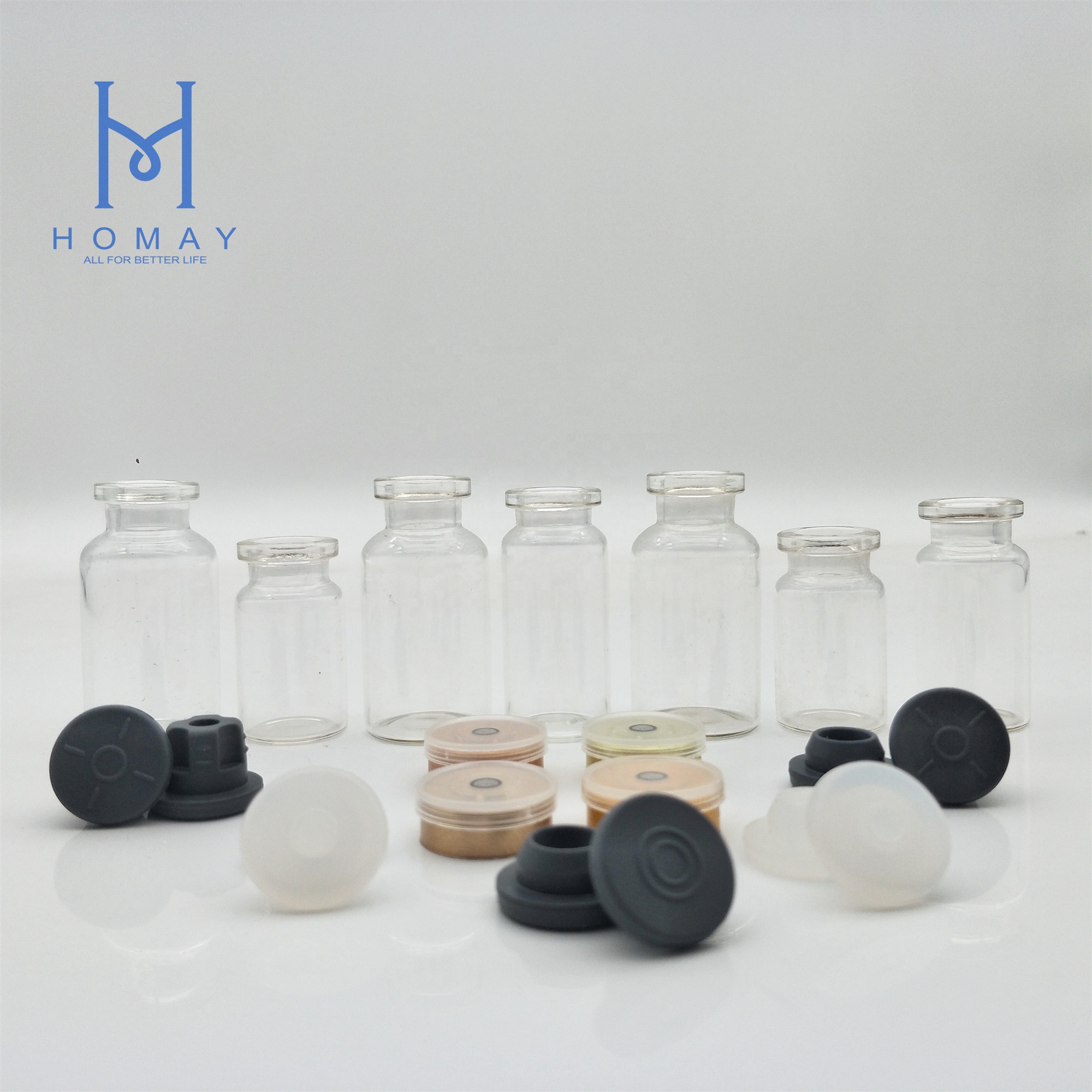 Medical use high quality clear borosilicate tubular injection glass vials for medicine
