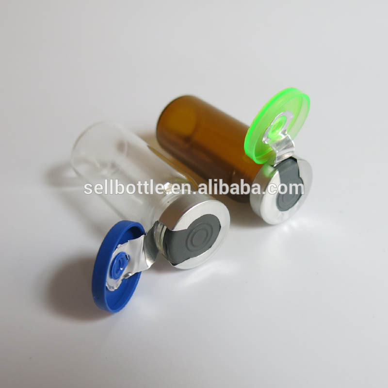 Medical vial use tear off aluminum and plastic cap