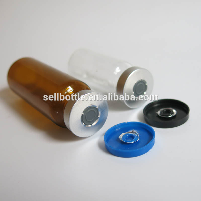 Medical vial use tear off aluminum and plastic cap