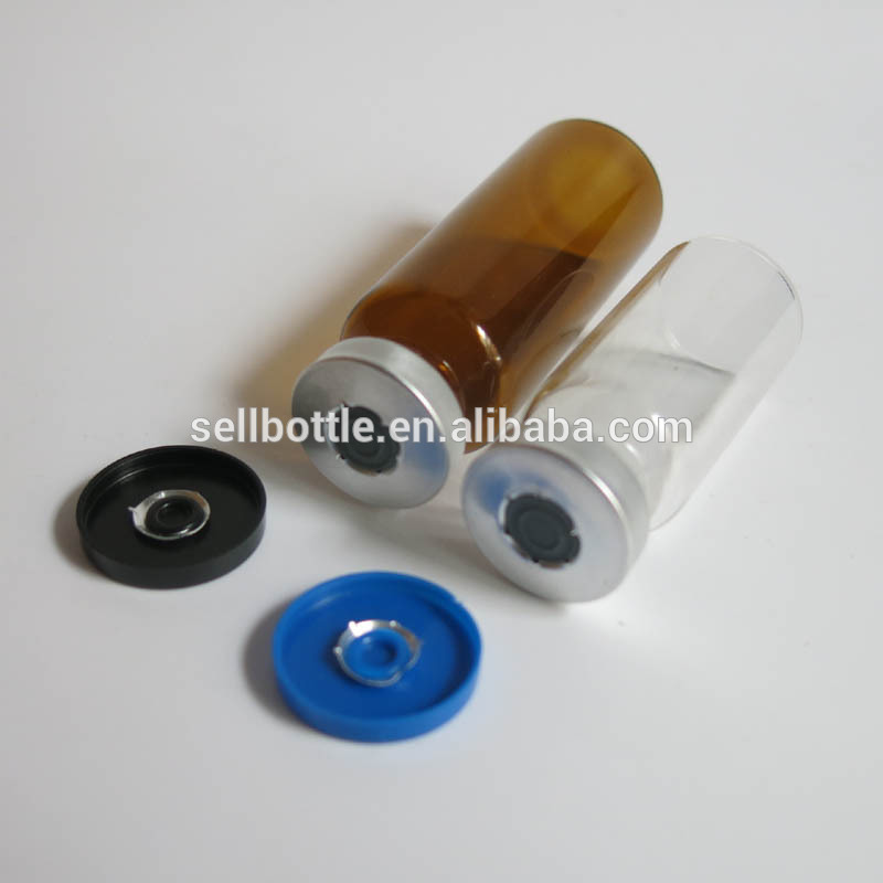 Medical vial use tear off aluminum and plastic cap