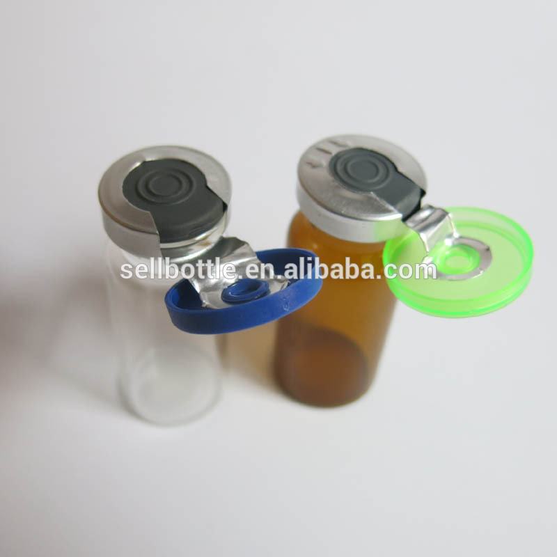 Medical vial use tear off aluminum and plastic cap