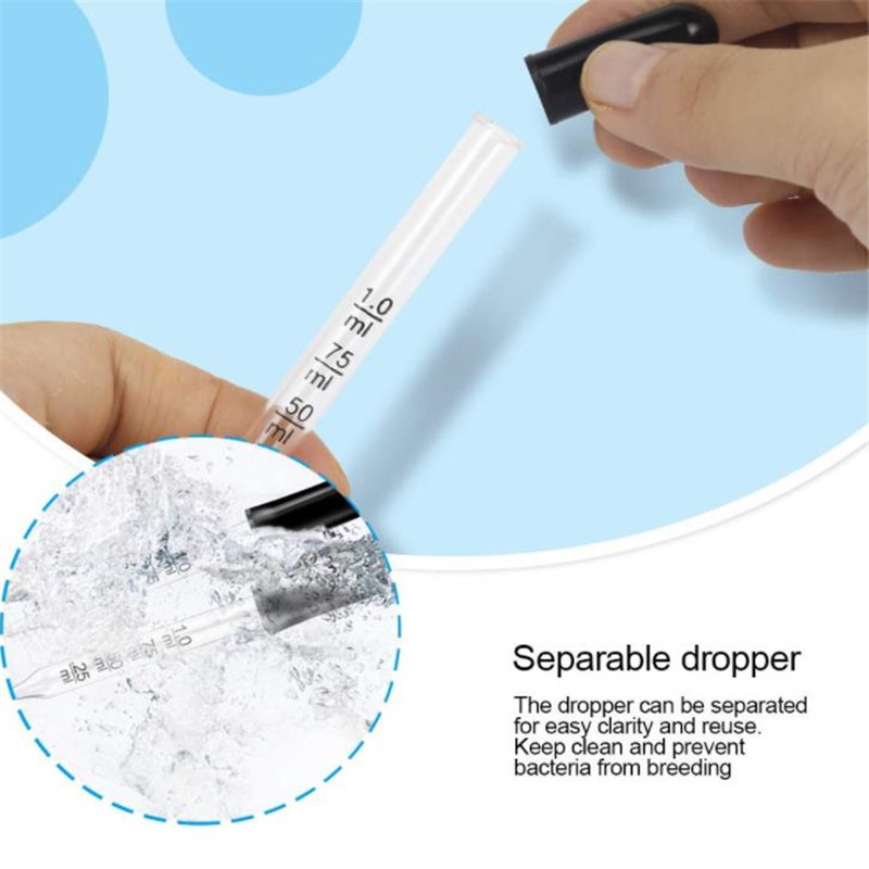 Medicine Dropper 1ml Teenitor Straight Tip Calibrated Glass Dropper Medicine Laboratory Leb Dropper Black Rubber Head Pipettes