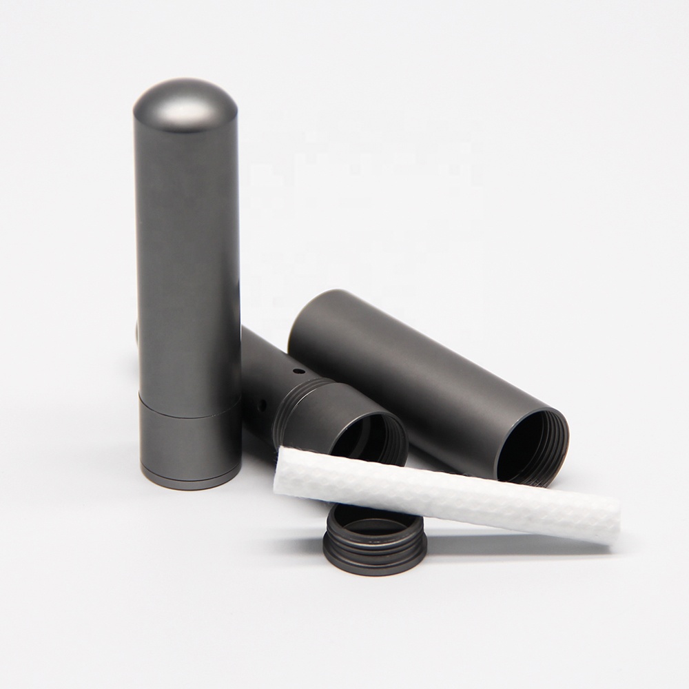 Mediocre diffuser essential oil aromatherapy luxury aluminum blank nasal inhaler