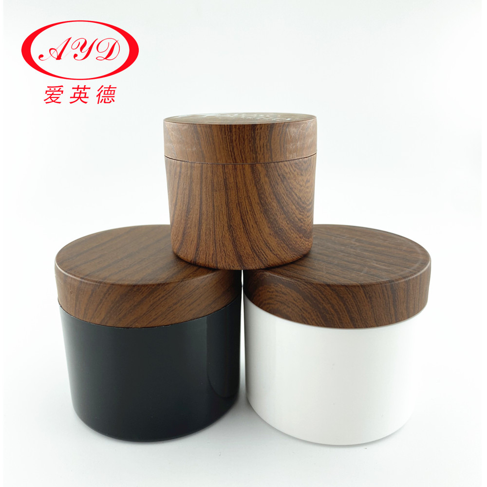 Men cosmetics set cream coating bamboo pp jar with lids10g-250g black/white cream jar