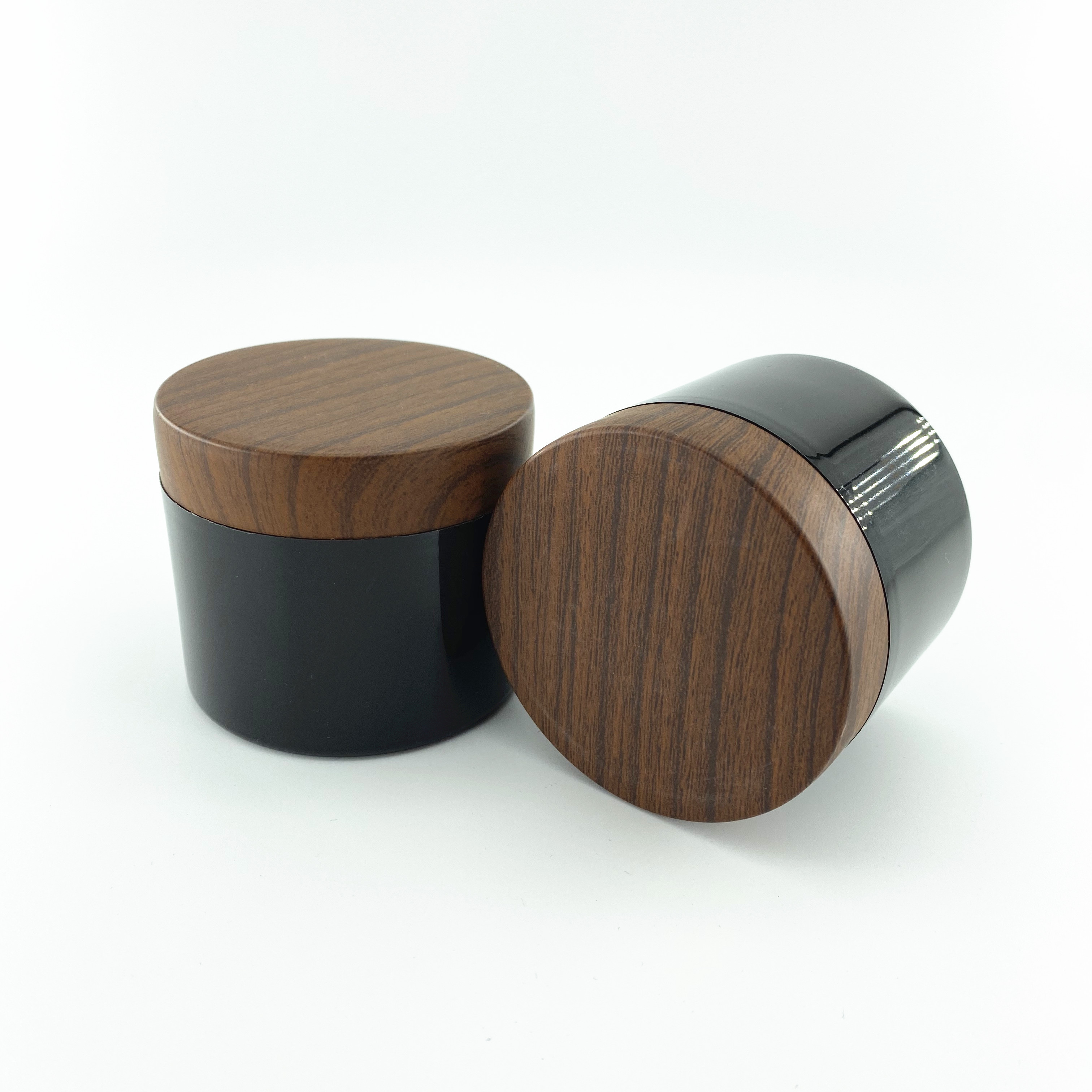 Men cosmetics set cream coating bamboo pp jar with lids10g-250g black/white cream jar
