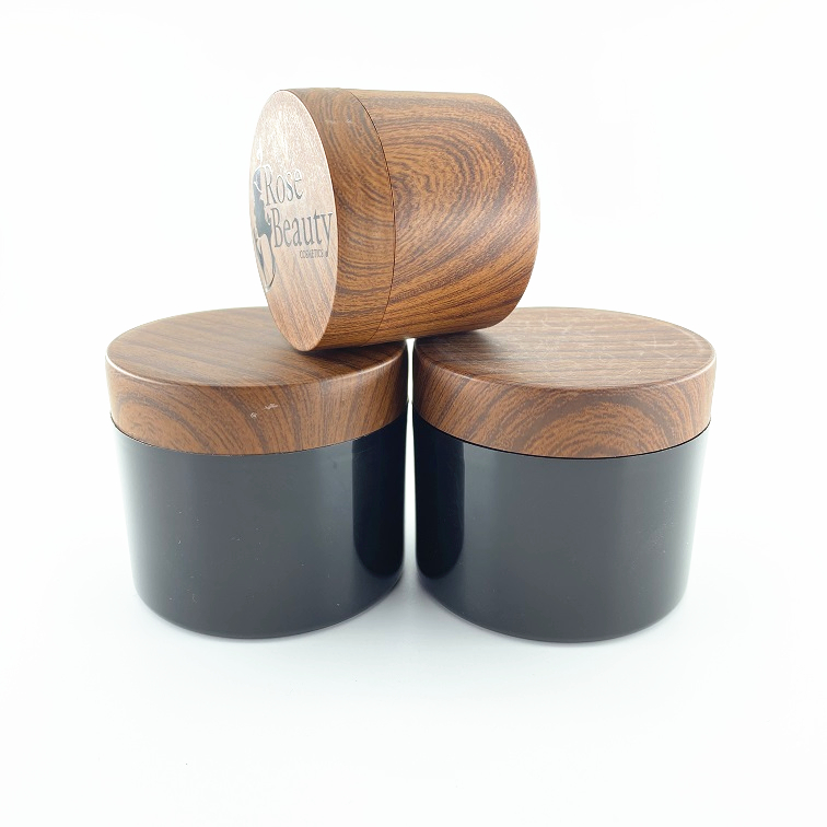 Men cosmetics set cream coating bamboo pp jar with lids10g-250g black/white cream jar
