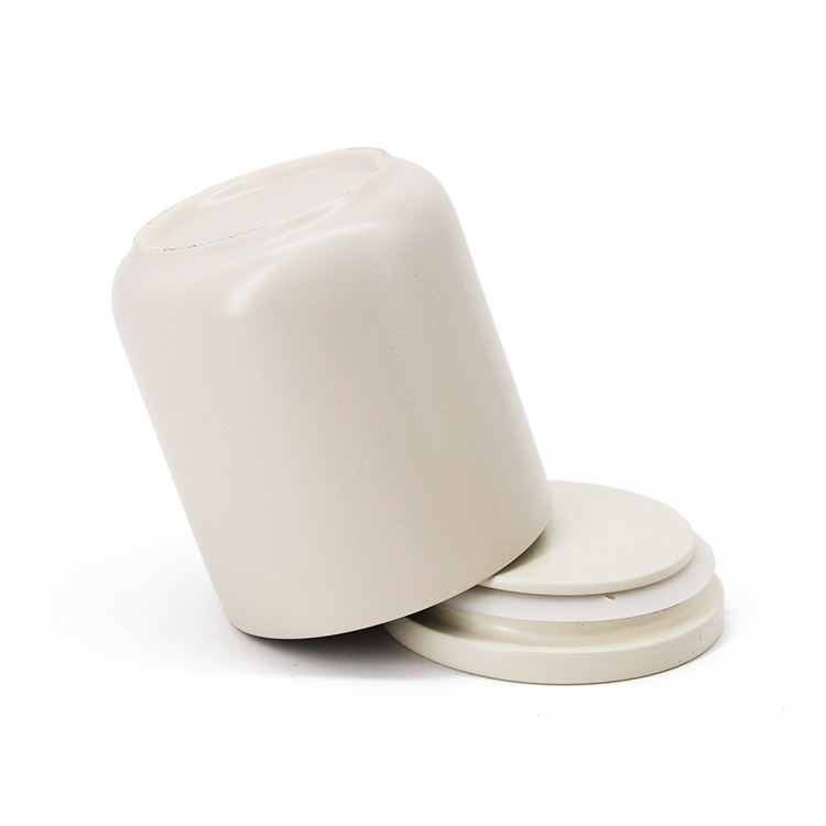 Mescente Wholesale Luxury Custom Empty Matte Black Candle Holder Metal Frosted Glass Candle Jars With Wooden Lids In Bulk