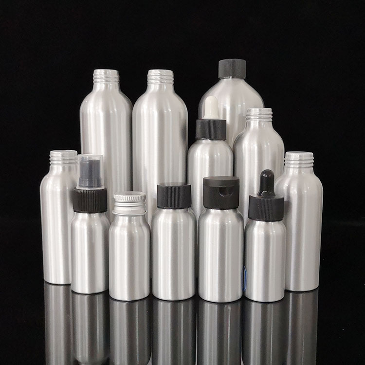 Metal Aluminum Bottle 120ml 150ml 250ml Custom Silver 30ml 50ml 100ml Perfume PUMP Sprayer Personal Care Offset Printing