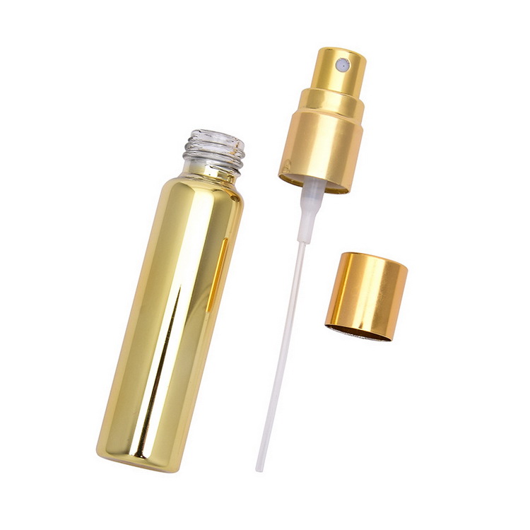 Metal Spray Personal Sample container glass perfume refill bottle 5ml 10ml