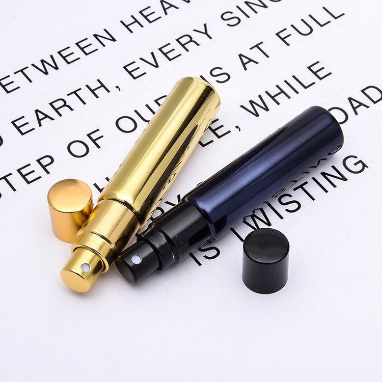 Metal Spray Personal Sample container glass perfume refill bottle 5ml 10ml