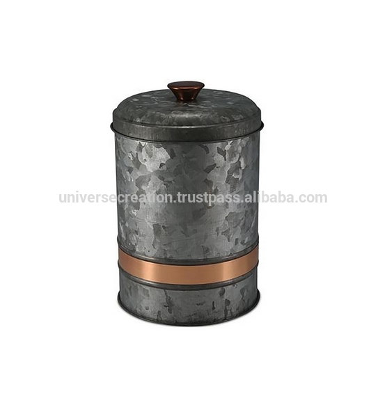 Metal storage jar food wholesale 700ml household stainless steel skin glass jar with lid