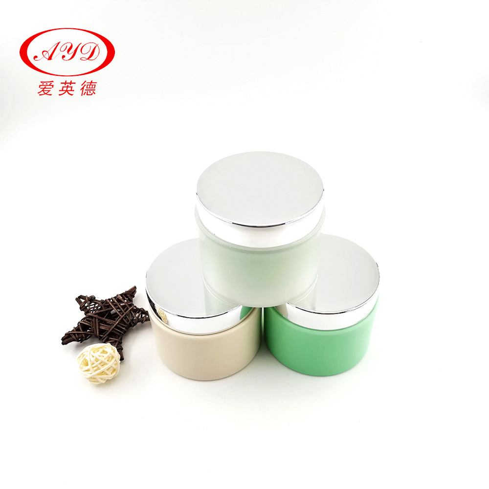 Metallic Shiny Silver Cap Color Body PP Plastic Cosmetics Jar 100ml 150ml 200ml Body Butter Jar
