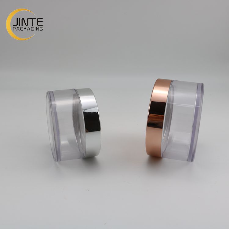 Metallic Shiny Silver Cap Natural Color Body PETG Plastic Cosmetics Jar 100ml 150ml 200ml for Body Butter