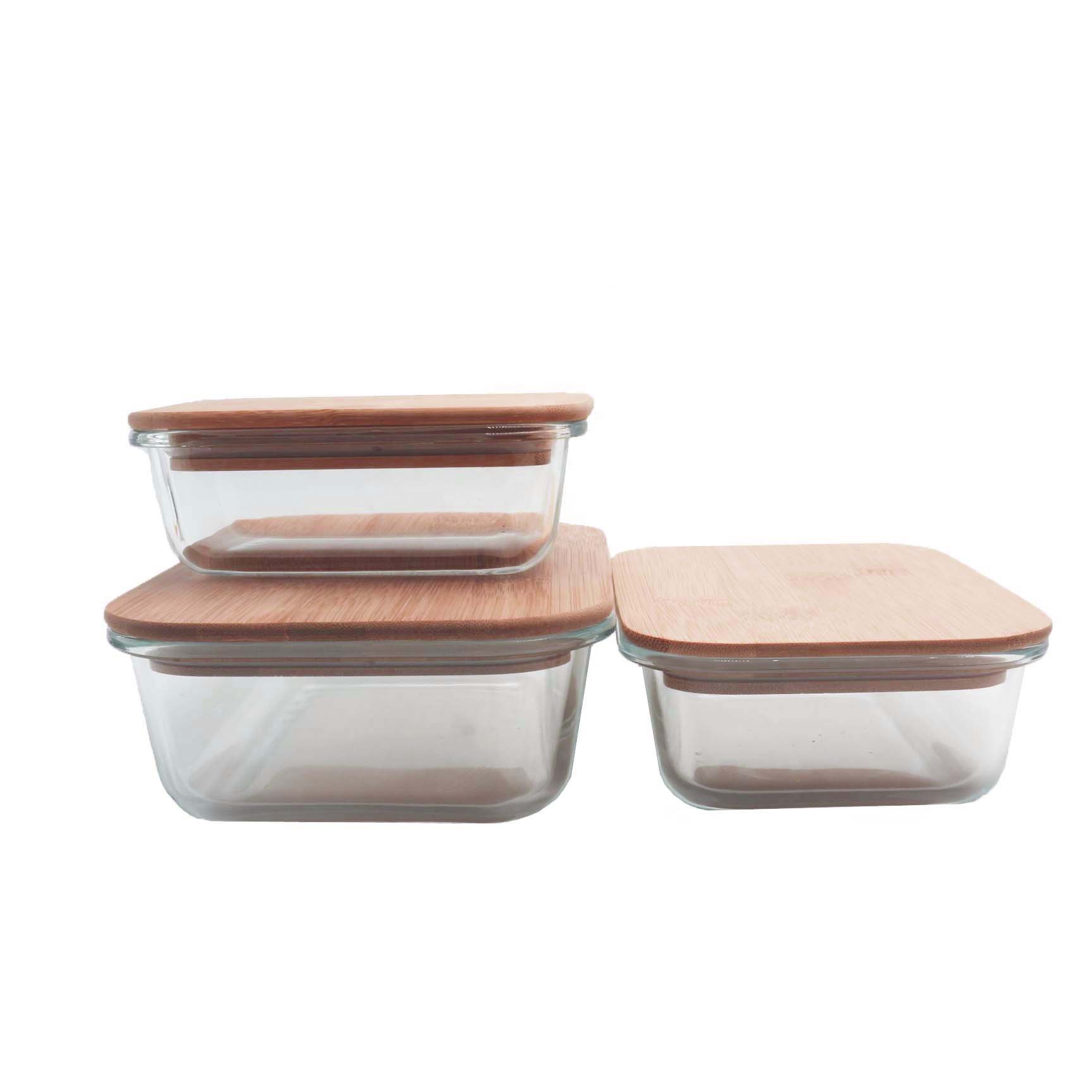 Micowave airtight lunch bento box with wooden lid disposable packaging PD-09Q