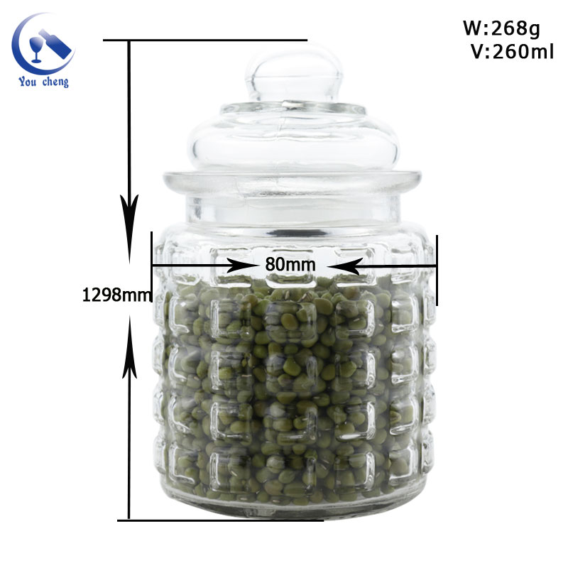 Middle Capacity 240ml Glass Jars Storage Glass Storage Jar Storage Jar
