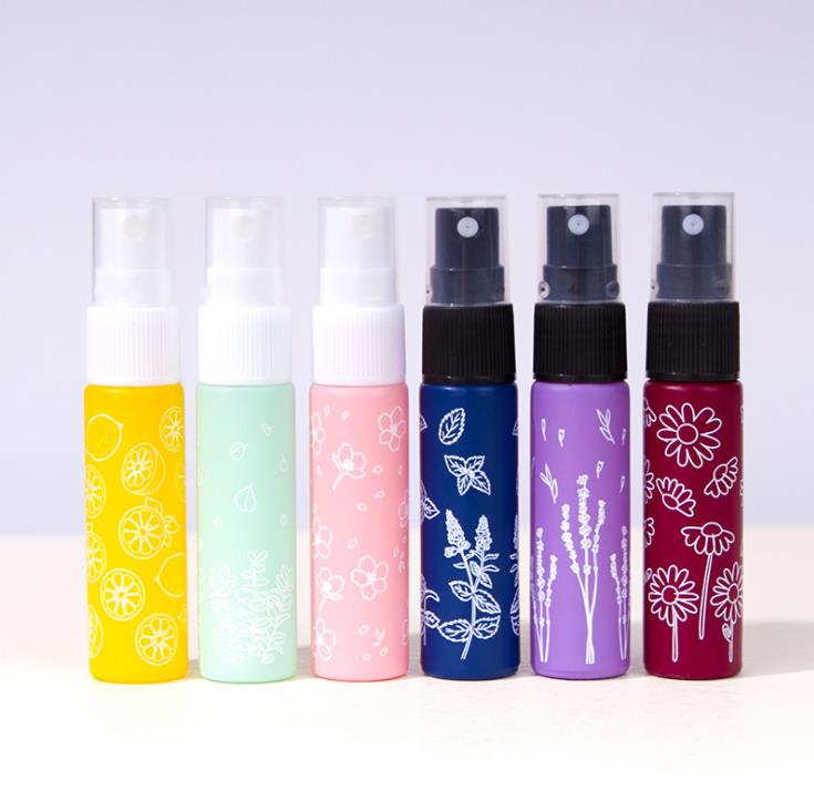Mig pack wholesale printed 10ml glass spray roll on bottle for essential oil