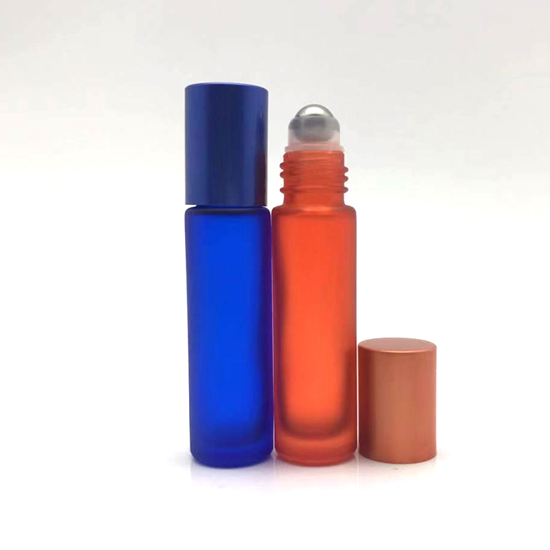 Migpack 10ml rainbow color essential oil roller on glass bottle set