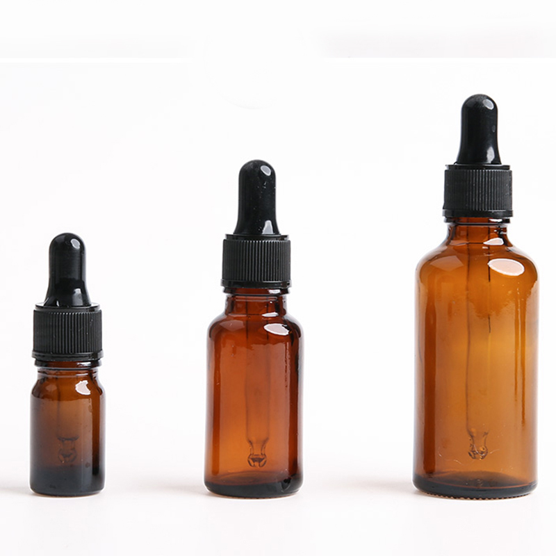 Migpack 2019 Luxury Empty Clear Round 10ml Mini cosmetic essential oil glass bottle with dropper