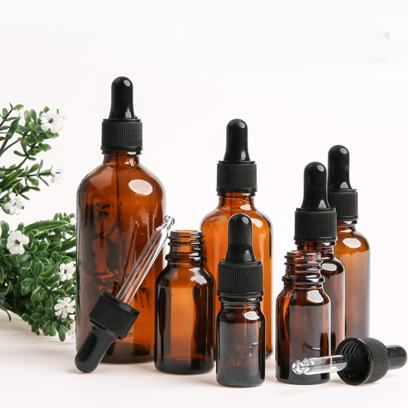 Migpack 2019 Luxury Empty Clear Round 10ml Mini cosmetic essential oil glass bottle with dropper