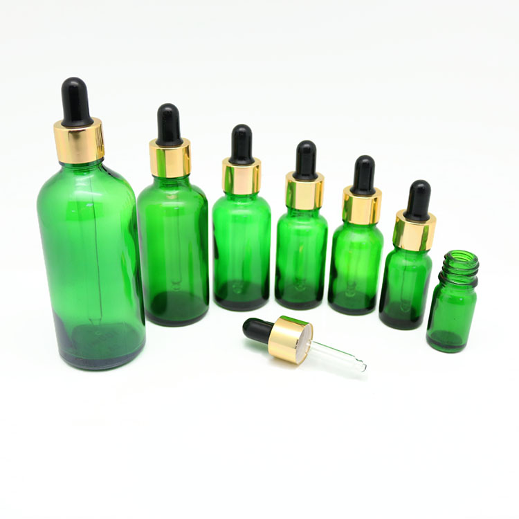 Migpack 2019 new cosmetic packaging round thick wall e liquid essential cbd oil glass dropper serum bottle