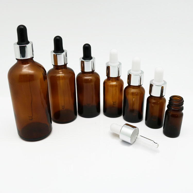 Migpack 2019 new cosmetic packaging round thick wall e liquid essential cbd oil glass dropper serum bottle