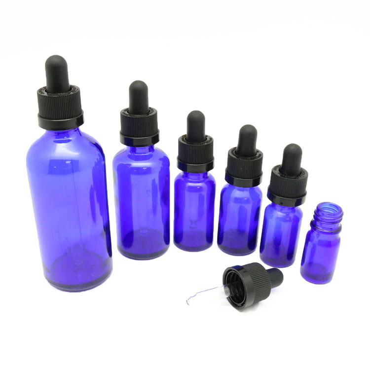 Migpack 2019 new cosmetic packaging round thick wall e liquid essential cbd oil glass dropper serum bottle