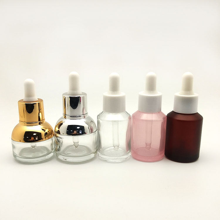Migpack 2019 new cosmetic packaging round thick wall e liquid essential cbd oil glass dropper serum bottle