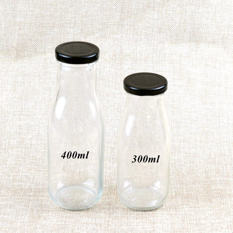 Milk Bottle Glass Juice Bottle 200ml 300ml 400ml 500ml