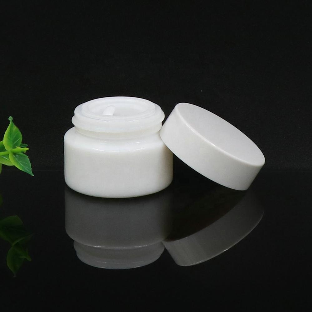 Milk white 10 15 20 30 50 100 ml porcelain glass Opal cosmetic cream jar