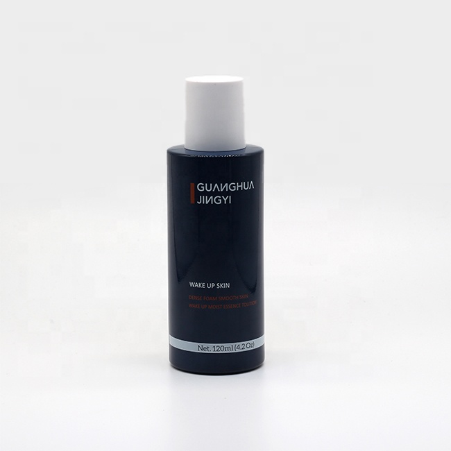 Milky white opal glass with spray color and silk screen printing for men facial skin care Lotion and serum packing