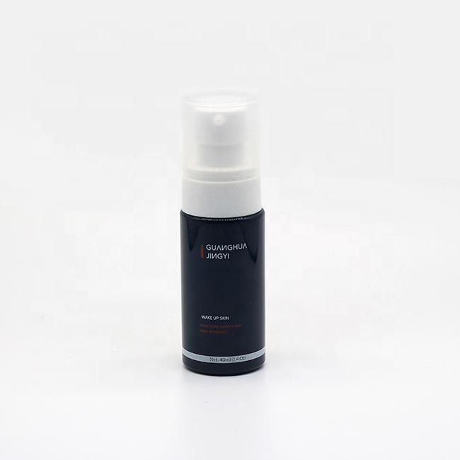 Milky white opal glass with spray color and silk screen printing for men facial skin care Lotion and serum packing